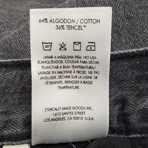 Anthropologie Etica Marley Ultra High Rise Baggy Jeans Women's Sz 30 Icicle Grey - Picture 12 of 16